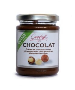 Mléčný čokoládový krém s praženými makadamiovými oříšky, sklo 250g